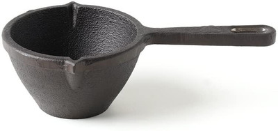 The Indus Valley Pre-Seasoned Cast Iron Vaghar/Baghar for Frying Dal/Spices - 5 inch Tadka Tadka Pan 12.7 cm diameter 0 L capacity(Cast Iron)
