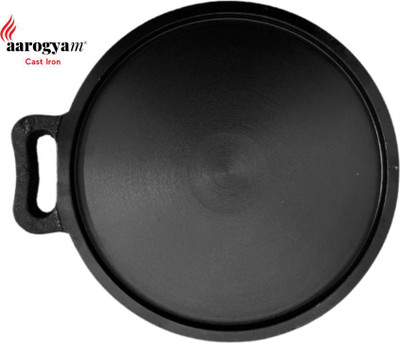Aarogyam Cast Iron Dosa / Roti Tawa Single Handle 11 Inches. Ferrolite Series. Tawa 28 cm diameter(Cast Iron, Non-stick, Induction Bottom)