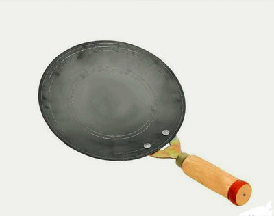 krishantraders Wooden Handle Iron / Roti Tawa Tawa 24.5 cm diameter(Iron)