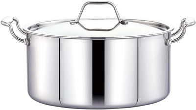 Maxima Triply cook and serve casserole sauce pot with lid Pot 22 cm diameter 4.2 L capacity with Lid(Stainless Steel, Induction Bottom)