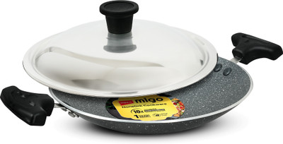 IMPEX Granite Nonstick Appachatty with Stainless Steel Lid Appachatty with Lid 0.8 L capacity 20 cm diameter(Aluminium, Non-stick)