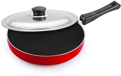 Redific Fry Pan 22 cm diameter with Lid 1.5 L capacity(Aluminium, Non-stick)