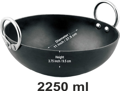 VeerEnterprises Ms Pure Iron / Loha Deep Frying 11 Inches Kadhai 275 Cm Diameter 225 L Capacity On Flipkart For Rs. 575 @ 70% off
