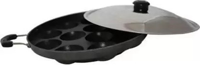 Swarambh Appam Maker Pan D1 Paniarakkal with Lid 1 L capacity 23 cm diameter(Aluminium, Non-stick)