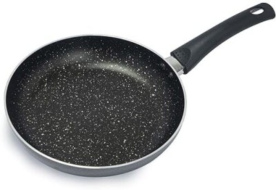 Masox Store Nonstick Dual Coating Gas Compatible Fry Pan with Stainless Steel Lid K4 Fry Pan 23 cm diameter with Lid 0 L capacity(Aluminium, Non-stick)