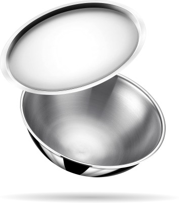 Stahl Artisan Triply Stainless Steel Tasla with Lid 1.6 L capacity 20 cm diameter(Stainless Steel, Induction Bottom)
