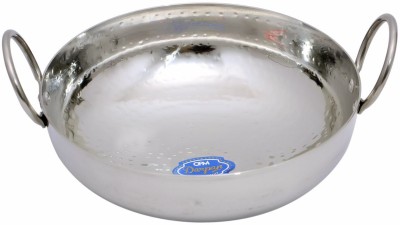 darpan Stainless Steel Deep-Fry Pan, Kadhai With Handle Kadhai 15 cm diameter 0.5 L capacity(Stainless Steel)