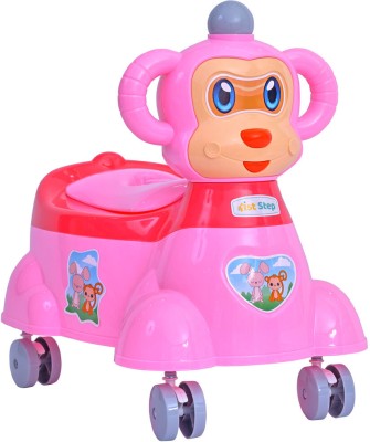 1st Step Baby Musical Potty Chair With Wheels, Music And Detachable Inner Bowl Potty Box(Pink)