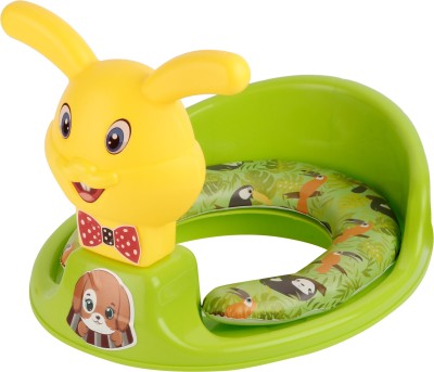 Zerya Toilet Trainer Soft Cushion Baby Potty Seat With Rabbit Handle And Back Support Potty Seat(Green)