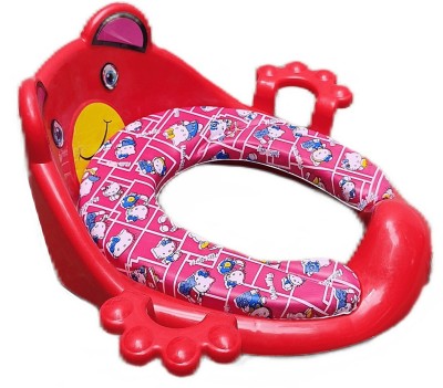 URBANE CHIC 1-6 Yr Kids Back Support Sitting, Handle Grip Red Printed Cushion Trainer Baby Potty Seat(Red)