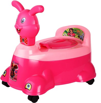 Sukhson India Rock & Roll Rabbit Designed Baby Potty, Baby Potty Training Seat,Use for Baby Potty Seat(Pink)