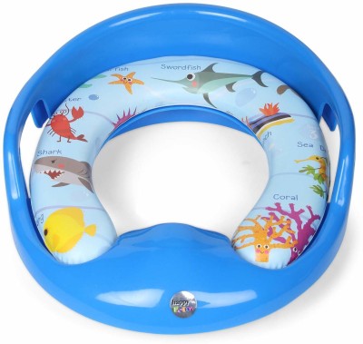 Nabhya Toilet Trainer Soft Cushion Baby Potty Seat With Handle And Back Support Toilet Seat For Western Toilet Potty Seat(Blue)