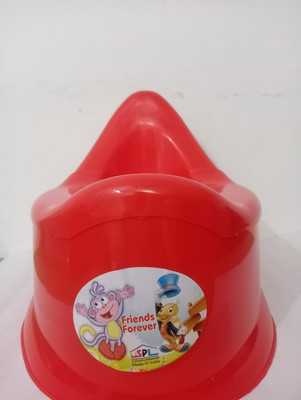 MOONDEO Baby plastic potty training seat potty chair with lid for 0 to 3 year baby Potty Seat(Red)