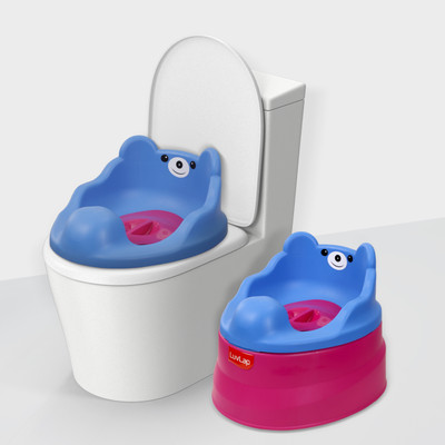 LuvLap Adaptable 2 in 1 Potty Training Seat for 1+Yr child with Detachable Potty Bowl Potty Seat(Rose and Blue)
