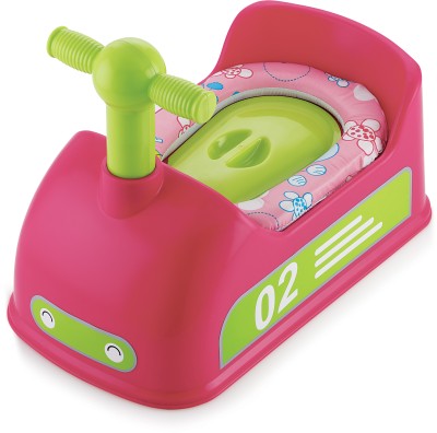 Zerya Toilet Trainer Baby Potty Seat With Soft Cushion Seat & Removable Tray Potty Seat(Pink)