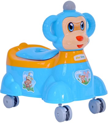 1st Step Baby Musical Potty Chair With Wheels, Music And Detachable Inner Bowl Potty Box(Blue)