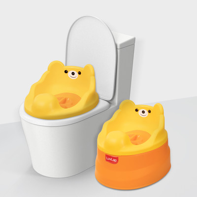 LuvLap Adaptable 2 in 1 Potty Training Seat for 1+Yr child with Detachable Potty Bowl Potty Seat(Orange & Yellow)