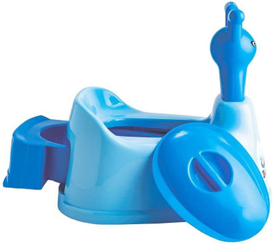 Maxwell Potty Training Set for Boys and Girls Includes with Tray & Closing Lid Potty Seat(Blue)