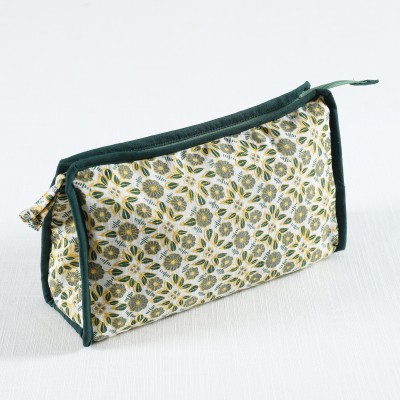 RATAN CART Green Floral Cosmetic Pouch Cosmetic Bag