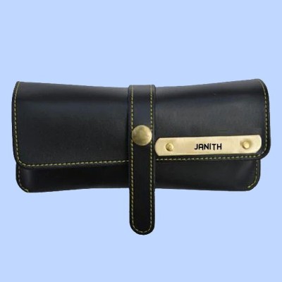 SY Gifts Janith Name Black Sunglass Holder Pouch