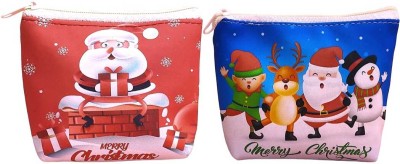 AMANVANI Snata Coin Purse Small Money Wallet Cute Santa Coin Holder case for Kids Coin Purse