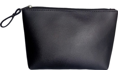 Oyshome Cosmetic-Pouch-Synthetic-Leather-Balck Cosmetic Bag