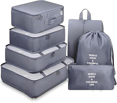 Sahaj Enterprise 7 Pcs Storage Bag Cosmetic Bag(Pack of 7)
