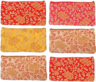 ShubhKraft Cotton Zari Lifafa for Eco-Friendly Gifting Pouch(Pack of 6)