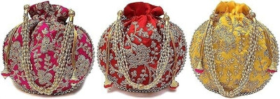 NS enterprises Yellow::Red::Pink Potli