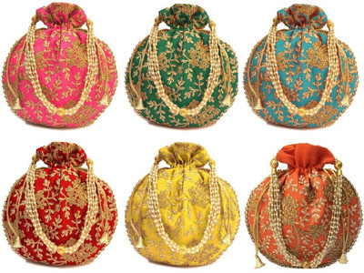 ROYALPOUCH Set Of 6 Potli Potli