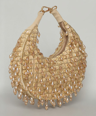 QAIDAFASHION cream messenger Potli