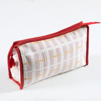 RATAN CART Red Geometric Cosmetic Bag Cosmetic Bag