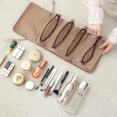 Luxula 4 in 1 Hanging Roll-Up Foldable Portable Detachable cosmetic Makeup Toiletry Bag Cosmetic Bag