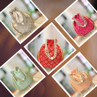 JIYU CREATION Potli Purse for women - New Design - Pack of 5 Potli