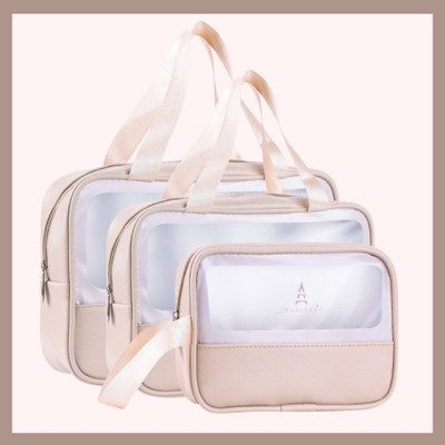 Parisal One Set, Vanity Box – Premium 3-in-1 Vanity Box Collection Multi-purpose storage for makeup, jewelry & toiletries Vanity Box(Cream, White)