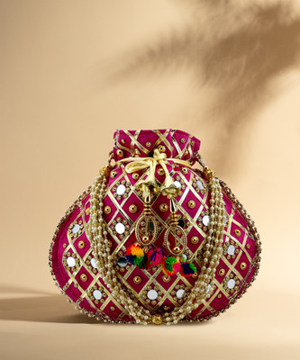 lookingfab Potli Matka-04(Pink) Potli