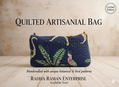 Jodhpuri Crafts Blue Pouches Cosmetic Bag