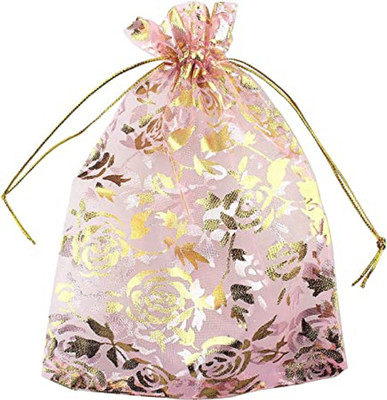 DNY 100 Pcs Potli Bags, Organza Pouches 4x6 inches with Drawstring Small Potli Bags Potli(Pack of 100)