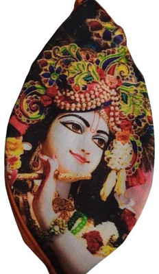 Vrindavanstore.in Handmade Jaap Mala Bag – Dual-Sided Multicolor Chanting Pouch with Shri Krishna Potli
