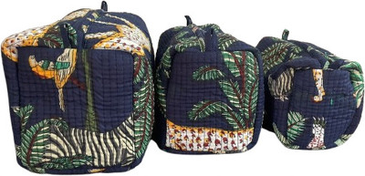 Jodhpuri Crafts Cotton Pouches Pack of 3 Cosmetic Bag(Pack of 3)