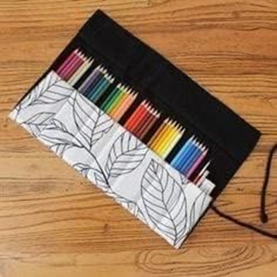Amrutkala Cotton Canvas Pencil Wrap Case/Pencil roll up case Pouch Pouch(Pack of 2)