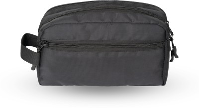 travooz Black Double Zipper Multi Purpose Utility/ Cosmetic Pouch , Travel Organiser Cosmetic Bag