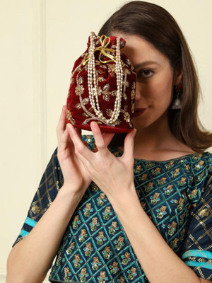 Nishka Retails Marooncylinder Potli