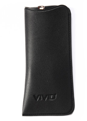 VIVID Unisex Artificial leather Protective Case| Slip in Soft Eyeglass Spectacle Box | Ideal for Spectacles and Standard size Sunglasses| Fashionable Portable for Men And Women D-14 BLACK Spectacle Box () Pouch