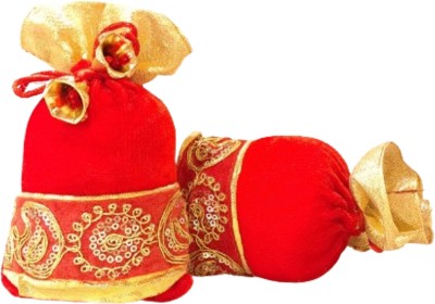 MITHILA VELVET POTLI POUCH 16*10 CM (6*4IN) Potli(Pack of 25)