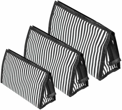 Bhumi Polyester Cosmetic Pouch (Set of 3 Pcs. Lining Pouch - Blue) Potli(Pack of 3)
