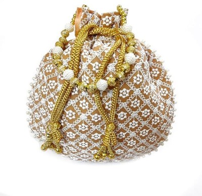 Dms Retail Chikankari Lucknowi Embroidered Potli Bags Potli