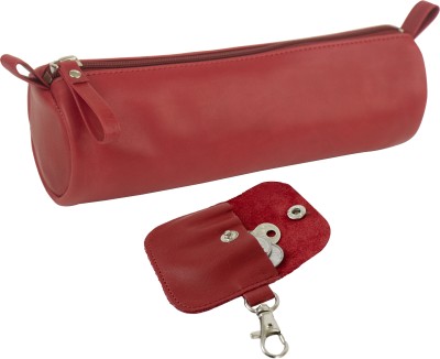 Spillbox Leather cylindrical pouch combo of coin pouch Pouch