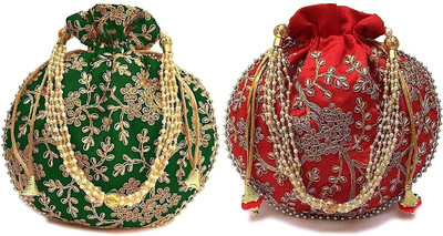 NS enterprises Green & Red Potli