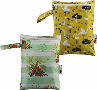 MY FAV Turtle Print Multiutility Wet Dry Pouch / Diaper Bag / Travel Pouch / Travel Kit Pack of 2 Pouch